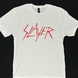 Slayer - Red Logo (White)